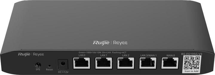 Image du produit Ruijie 5 ports Gigabit Cloud-Managed Router, 5 x 1GE ports de service, support up to 2 WAN links, 100