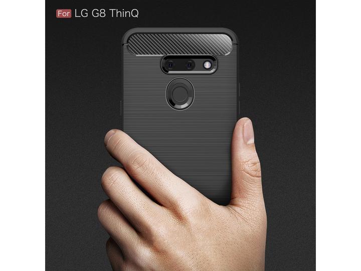 Produktbild Screenguard LG G8 ThinQ Hülle Carbon Brushed Soft TPU (LG G8 ThinQ)