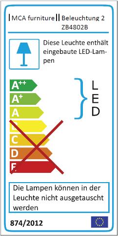 Energy Label Room05 Romina (175 x 40 x 81 cm)