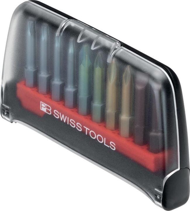 Actual product image PB Swiss Tools Bit set PB E6 702 BC (SL 2, TX15, TX20, TX25, PH2, TX10, PZ2, PZ1, SL4, PH1)