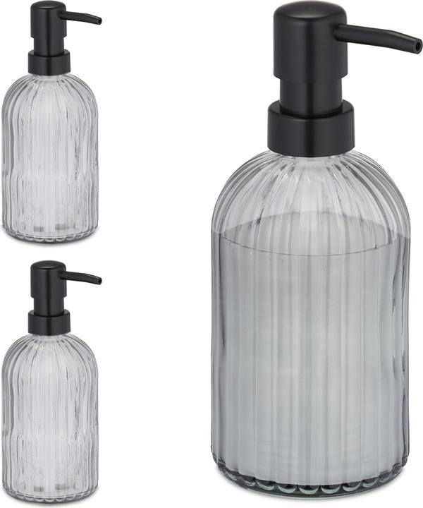 Produktbild Relaxdays 3x Glas-Seifenspender