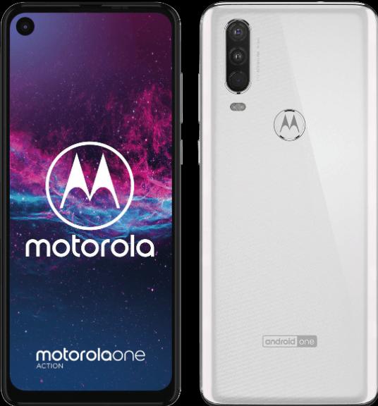 Produktbild Motorola One Action (128 GB, White, 6.30", Hybrid Dual SIM, 12 Mpx, 4G)