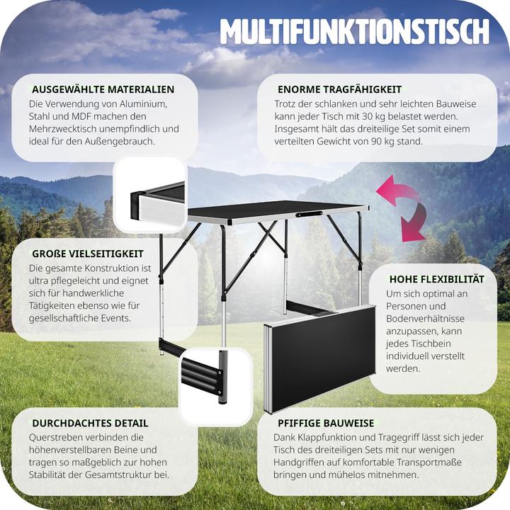 Image du produit tectake Tables à tapisser (300 x 60 cm)