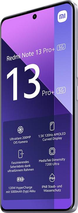 Productafbeelding Xiaomi Redmi Note 13 Pro+ (512 GB, Aurora Paars, 6.67", Dubbele SIM, 200 Mpx, 5G)