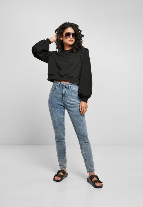 Actual product image Urban Classics Ladies Padded Shoulder Modal Terry Crewneck (5XL)