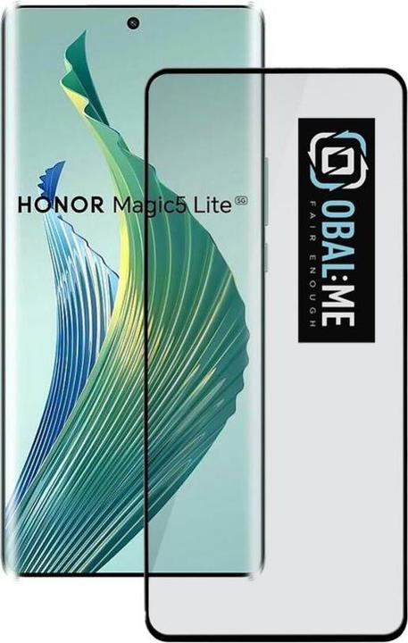 - OBAL:ME 5D Glass Screen Protector for Honor Magic5 Lite Black (1 Piece, Honor Magic 5 Lite)