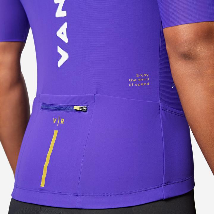 Actual product image Van rysel Rennrad Radtrikot kurzarm Sommer Unisex Racer 2 lila (L)