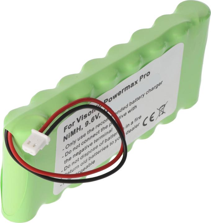 Actual product image XCell Akku passend für den Visonic 0-9912-G, GP220AAH8BMX, GP180AAH8BMX, 103-300672 9,6V 2100mAh (1 pcs., Device specific, 2100 mAh)