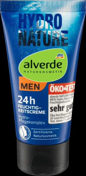 Actual product image dm alverde MEN Hydro Nature Moisturizing Cream Organic Aloe Vera (7 ml, 24h cream)