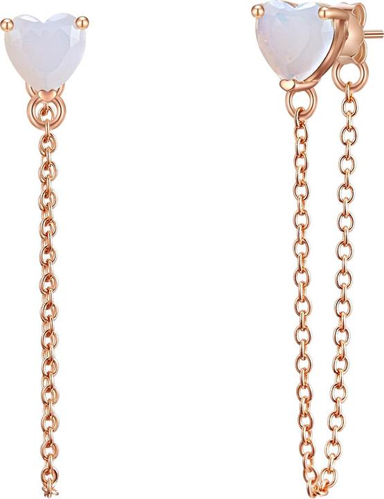 Glanzstücke München Damen Sterling Silber Mondstein (synth.) roségold - 29958 (Sterling Silber)