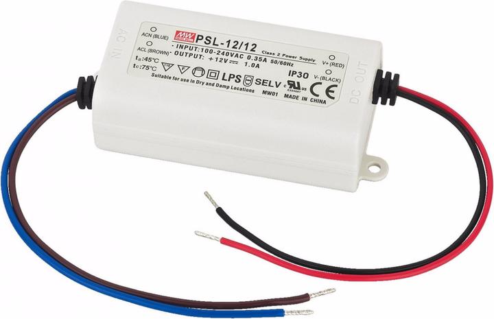 Actual product image MeanWell LED switching power supply 12V, 1A