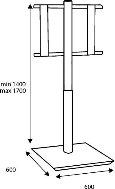 Produktbild Audioraq Fernseh-Fuss SW (Universal, 50", 40 kg)