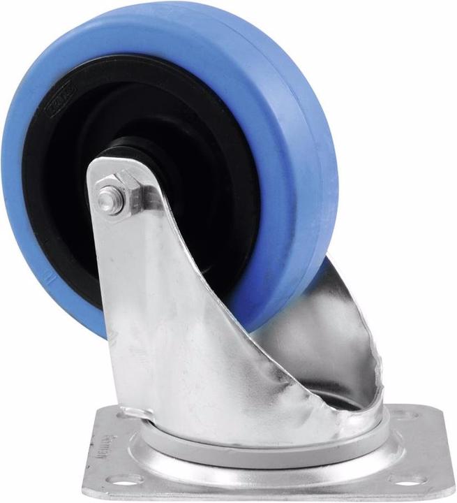 Actual product image Roadinger Swivel castor 100mm BLUE WHEEL light blue