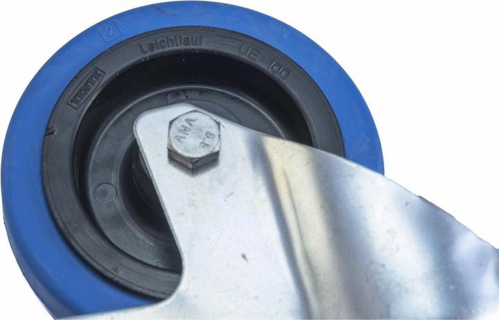 Actual product image Roadinger Swivel castor 100mm BLUE WHEEL light blue