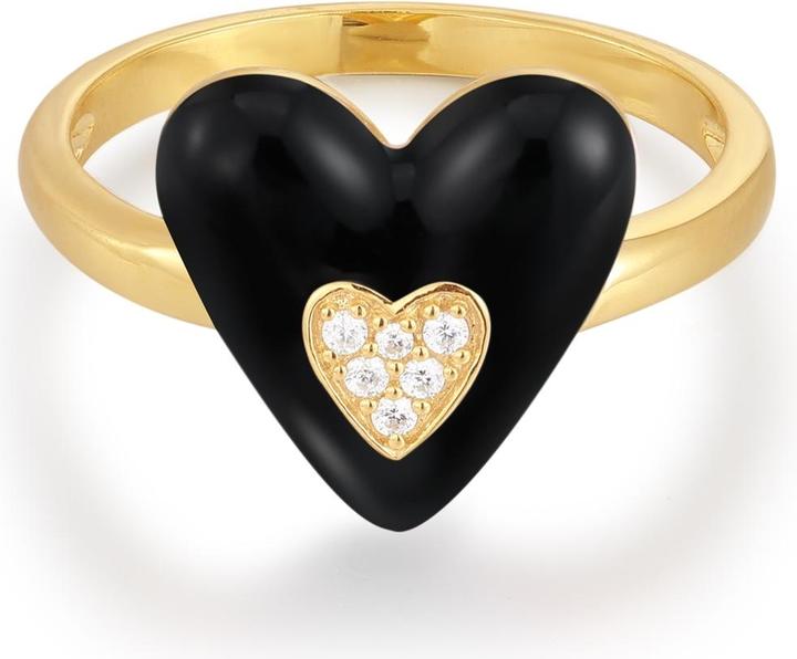 Glanzstücke München Damen Herz Sterling Silber Zirkonia Gelbgold - 33806
