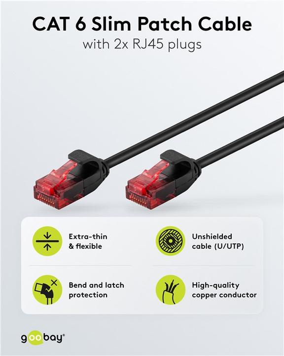 Produktbild Goobay Patch-Kabel (U/UTP, CAT6, 5 m)