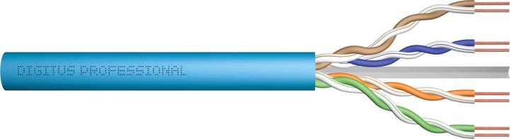 Actual product image Digitus Cat.6A U/UTP B2ca AWG 23/1 LSOH 100m blue installation cable (U/UTP, CAT6a, 100 m)