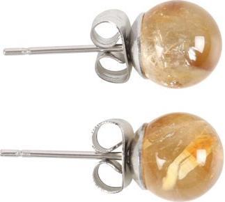 Actual product image Something Different Citrine Crystal Stud Earrings (100% synthetic material)