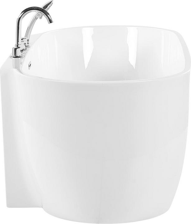 Produktbild Beliani Badewanne freistehend weiss mit Armatur oval 170 x 80 cm ROTSO (286 l, 80 cm, 170 cm)