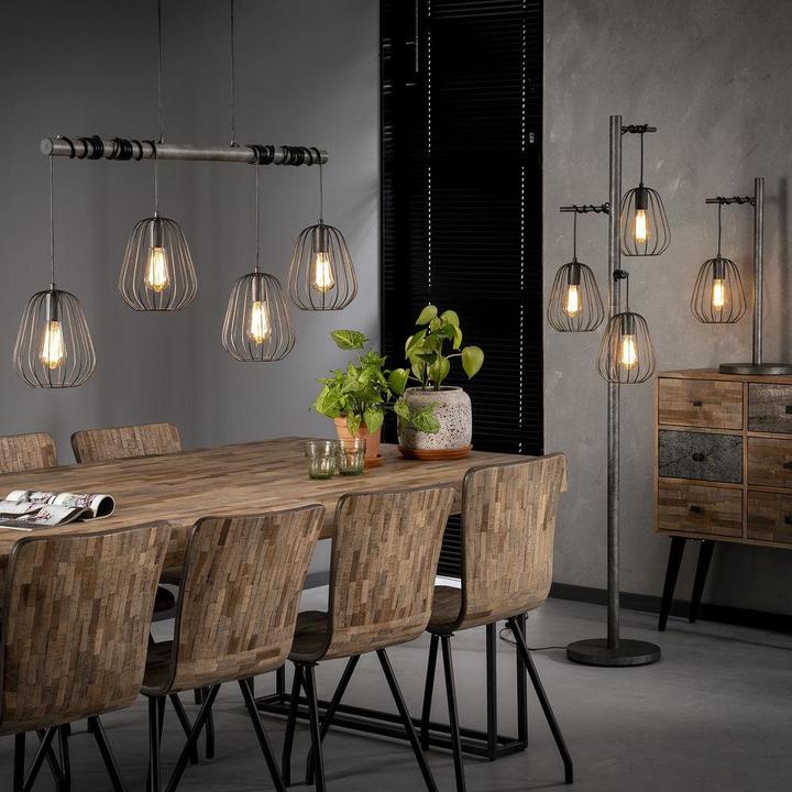 Actual product image famlights Madeleine in metal in silver 4xE27 (E27)