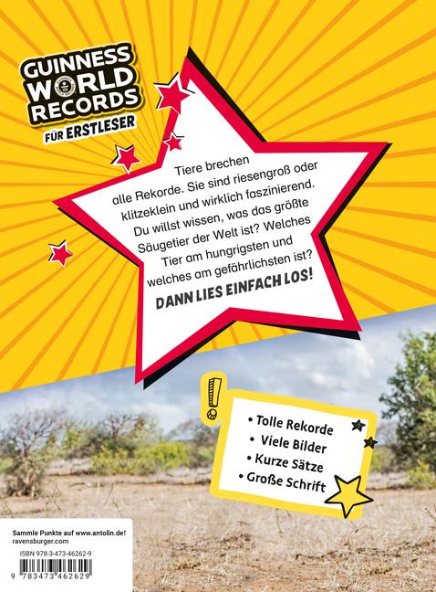 Productafbeelding Ravensburger Guinness World Records für Erstleser - Tiere (Duits, 2023)