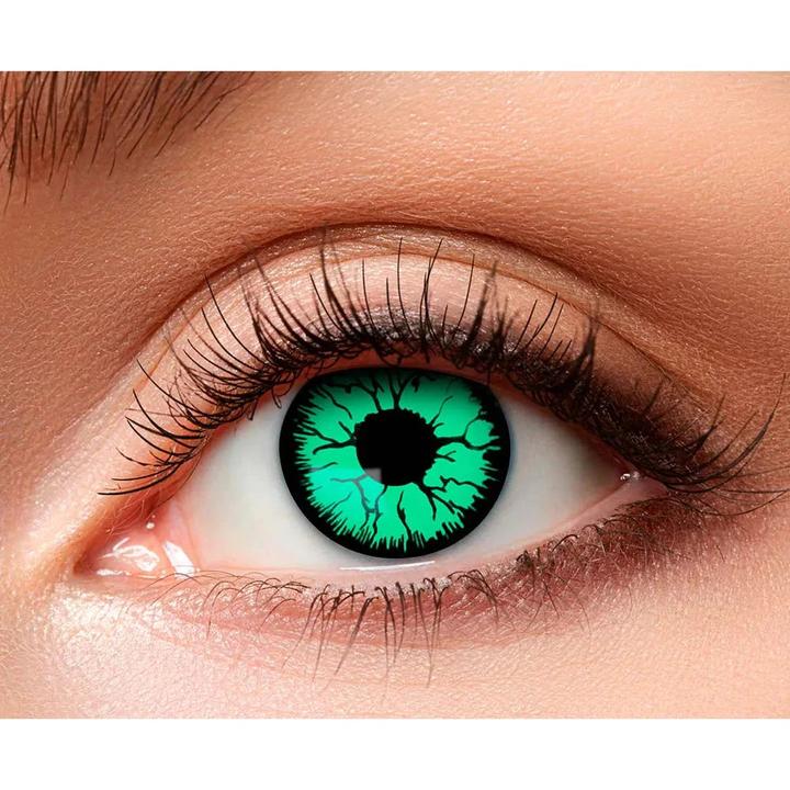 Actual product image Boland Freaky Clown contact lenses: Weekly lenses (Green)