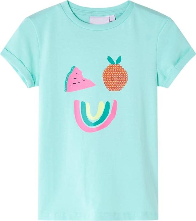 VidaXL Kinder-T-Shirt Helles Minzgrün 140,Material: 95 (140)