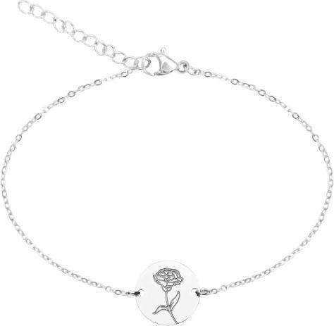 HCA Armband - "Your Flower" - Edelstahl - Nelke (20 cm, Edelstahl)