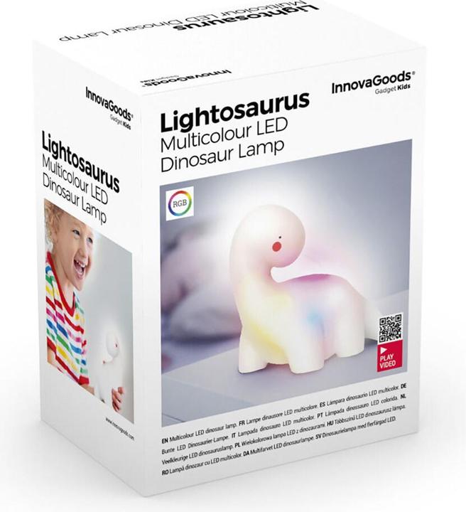 Actual product image InnovaGoods LED dinosaur lamp, multi-coloured Lightosaurus