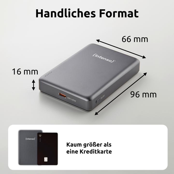 Produktbild Intenso Magn. Wireless Powerbank MW10000 10000 mAh Grey (10000 mAh, 20 W)