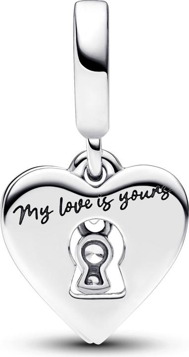 Produktbild Pandora Rotes Herz & Schlüsselloch Doppelter Charm (Silber 925)
