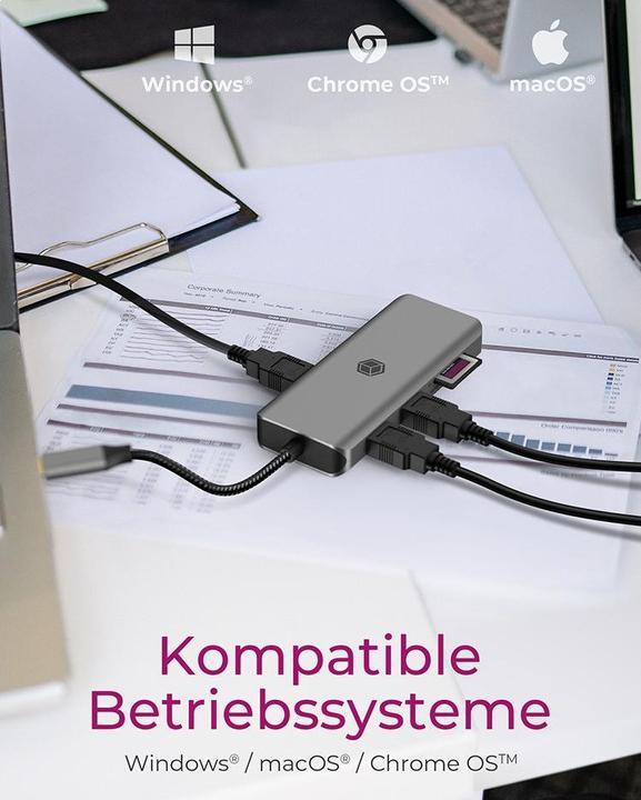 Produktbild Icy Box IB-DK4012-CPD (USB-C, 3 Ports)