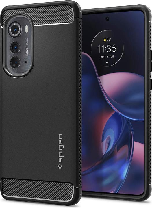 Actual product image Spigen Rugged Armor Motorola Edge 2022 Matte Black (Motorola Edge+ (2022))