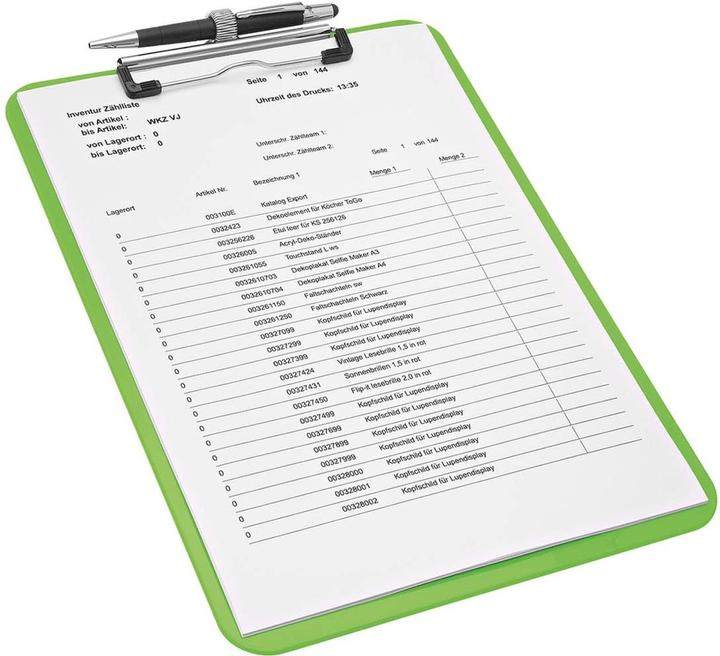Nutritional values and ingredients Wedo Clipboard (32.9 x 22.7 x 1.5 cm)