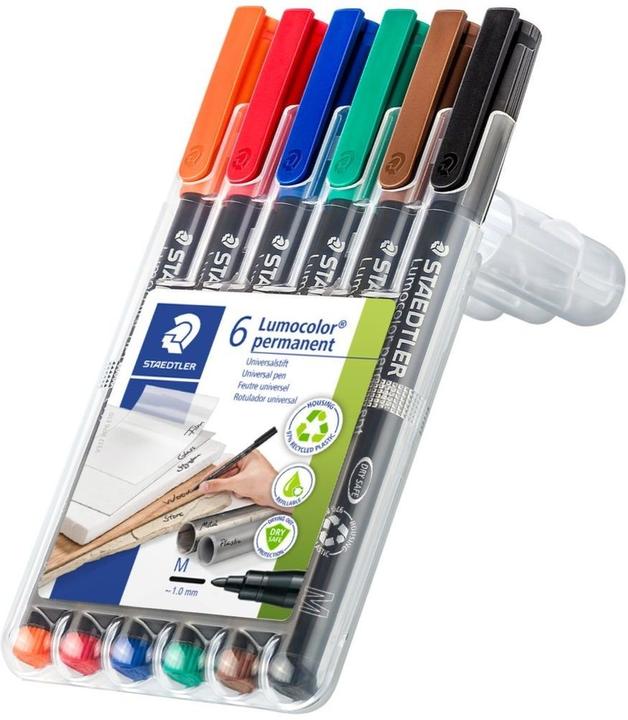 Produktbild Staedtler Lumocolor permanent (Mehrfarbig, 1 mm, 6 x)