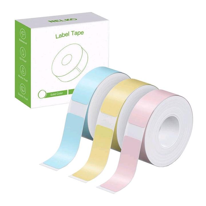 Immagine prodotto Nelko etichetta termica per stampante di etichette P21 (blu/giallo/rosa, 12*40 mm.