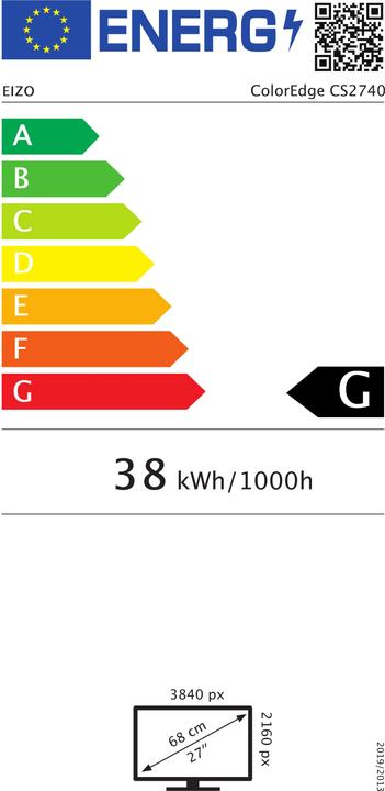 Energielabel Eizo CS2740 ColorEdge (3840 x 2160 Pixels, 27")