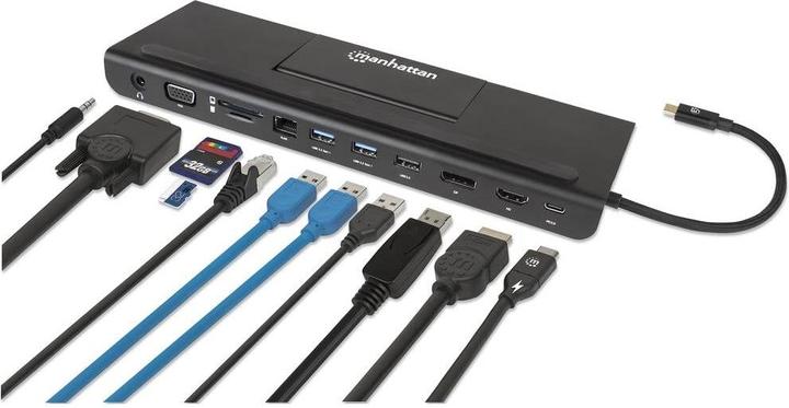 Produktbild Manhattan Triple-Monitor Dock (Docking Port, 3 Ports)