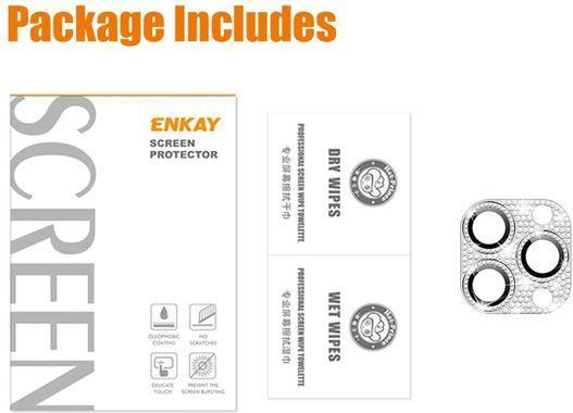 Actual product image Enkay Glass beads metal and tempered glass camera protection (1 Piece, Apple iPhone 16 Pro Max, Apple iPhone 16 Pro)
