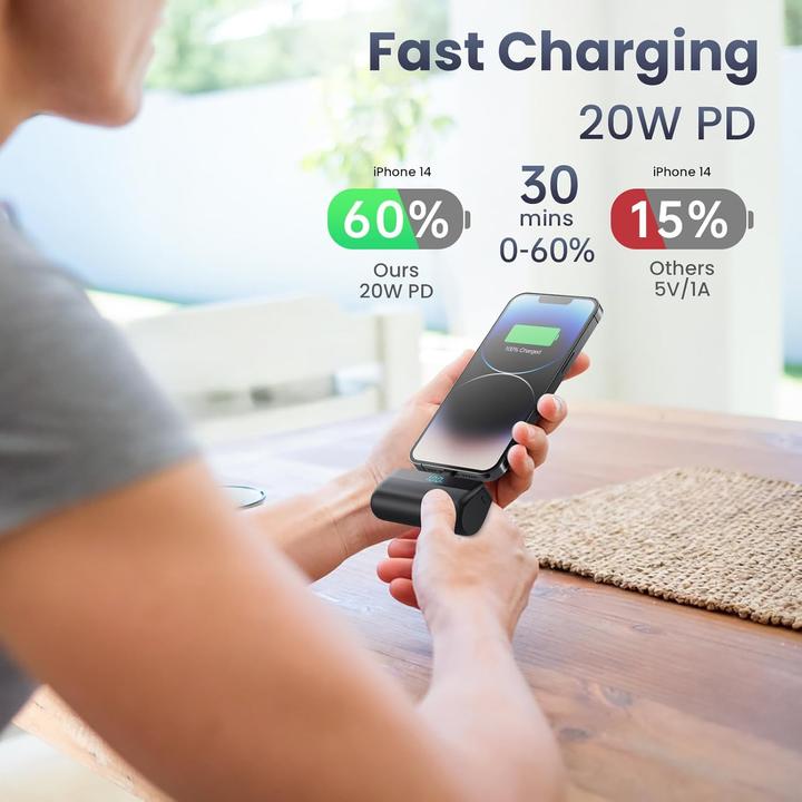 Produktbild Feob Mini Powerbank für iPhone (5200 mAh, 20 W)