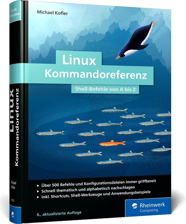 Produktbild Linux Kommandoreferenz (Deutsch, Michael Kofler, 2024)
