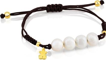 Tous Dark brown bracelet with Nudos pearls 313031510