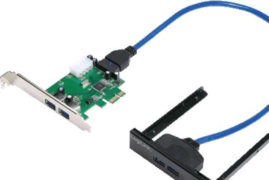 Image du produit LogiLink PC0058, 4x USB 3.0, PCIe x1 - carte d'interface
