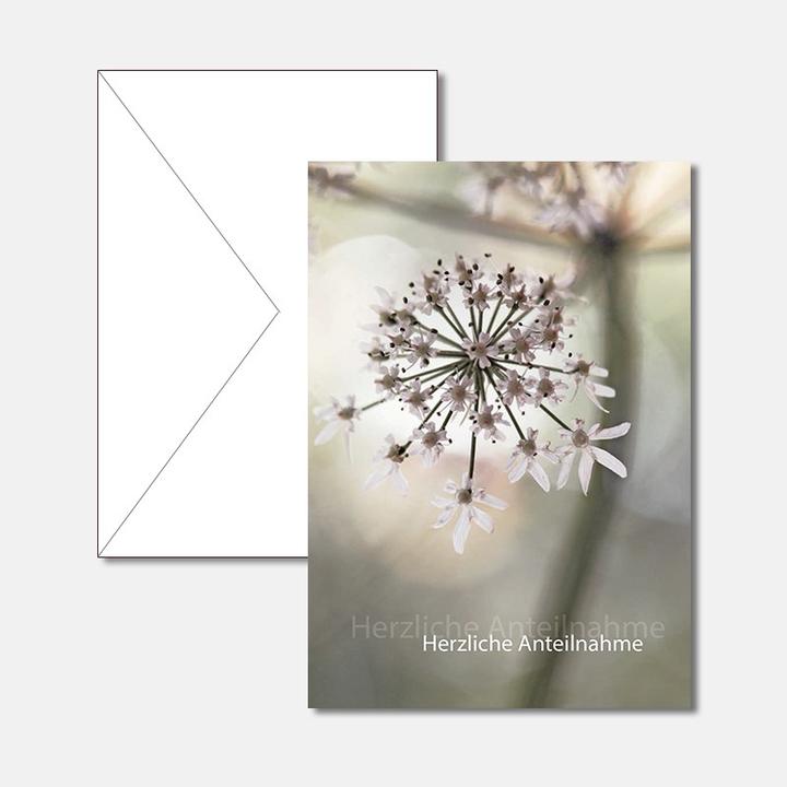 Actual product image Funeral card - chervil flower (1 pcs.)