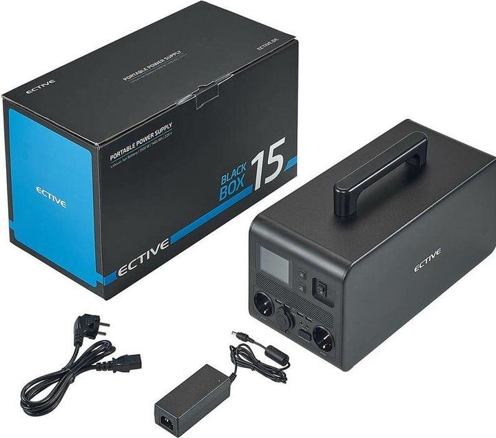 Immagine prodotto Ective BlackBox 15 Lithium Powerstation 1500W 1497Wh Batteria USB 12V 230V Campeggio (1497 Wh, 20 kg)