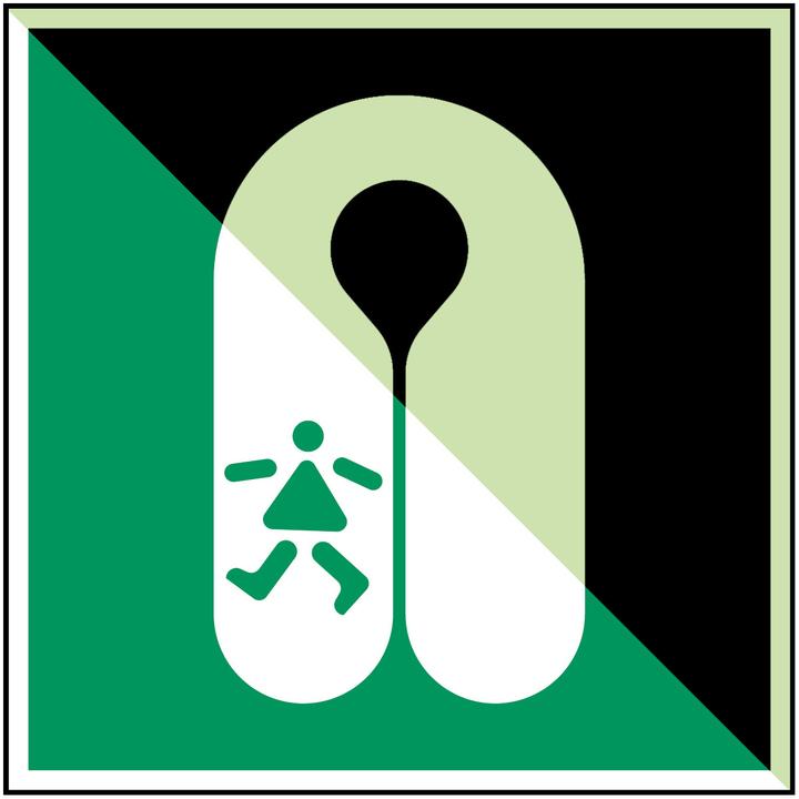 Actual product image Brady ISO safety sign - Life jacket for children