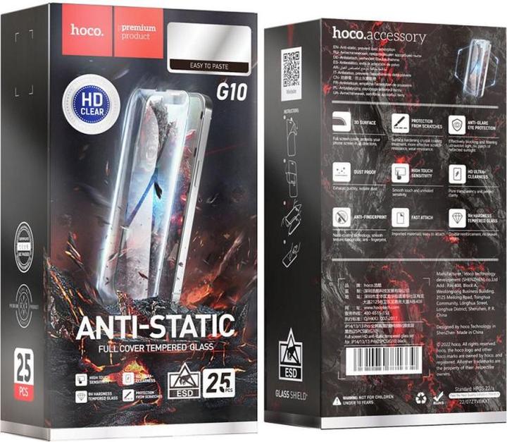 Immagine prodotto Hoco Protezione dello schermo trasparente della copertura anteriore (25 Pezzo/i, Apple iPhone 14 Pro Max)