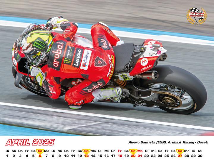 Produktbild Superbike WM Kalender 2025 (Harter Einband, Deutsch)