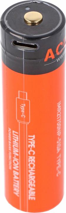 Actual product image AceBeam 21700 Li-ion Akku mit starken 5100mAh USB-C max. Entladestrom 20A, 77,8 x 21,37mm (1 pcs., 21700, 5100 mAh)