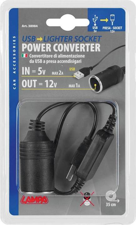 Produktbild Lampa Adapter von USB-Anschluss > 12V-Steckdose